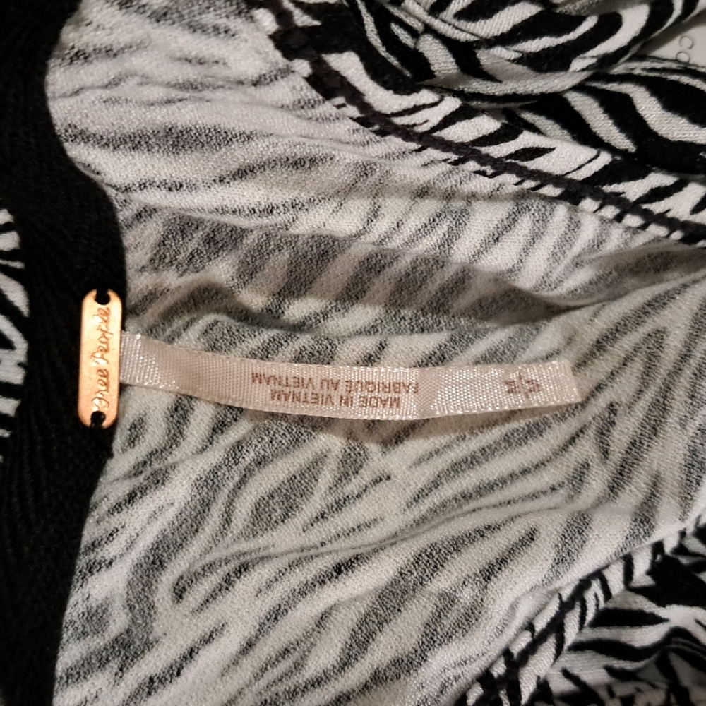 Free People Coco Animal Print Tank Top in Black/White - Picture 11 of 11